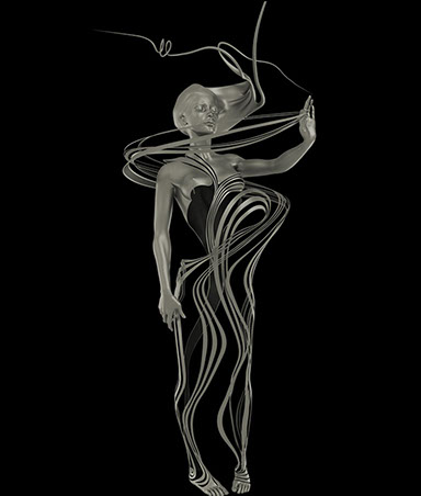"Connected" - a graphic sculpture by Ingrid Magalinska