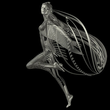 "Dance in the Vastness" - a graphic sculpture by Ingrid Magalinska