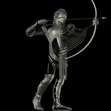 "Aiming the Intention" - a graphic sculpture by Ingrid Magalinska
