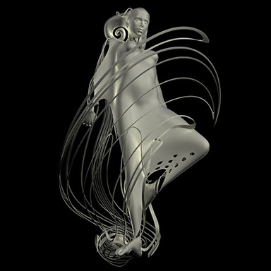 "A Hug from Gaia" - a graphic sculpture by Ingrid Magalinska