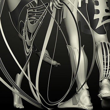 "A Play of Chess" - a graphic sculpture by Ingrid Magalinska
