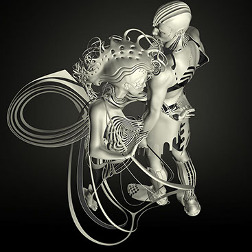 "A Play of Chess" - a graphic sculpture by Ingrid Magalinska