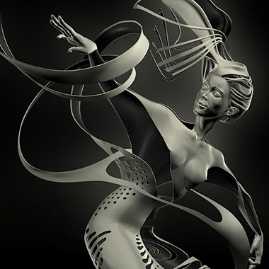 "Power Play" - a graphic sculpture by Ingrid Magalinska