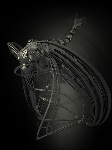 "Dance in the Vastness" - a graphic sculpture by Ingrid Magalinska